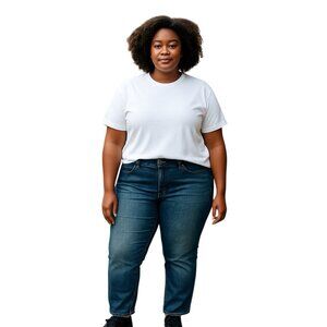 (D-106) Ana Womens Denim Jeans Size 16W Blue Color